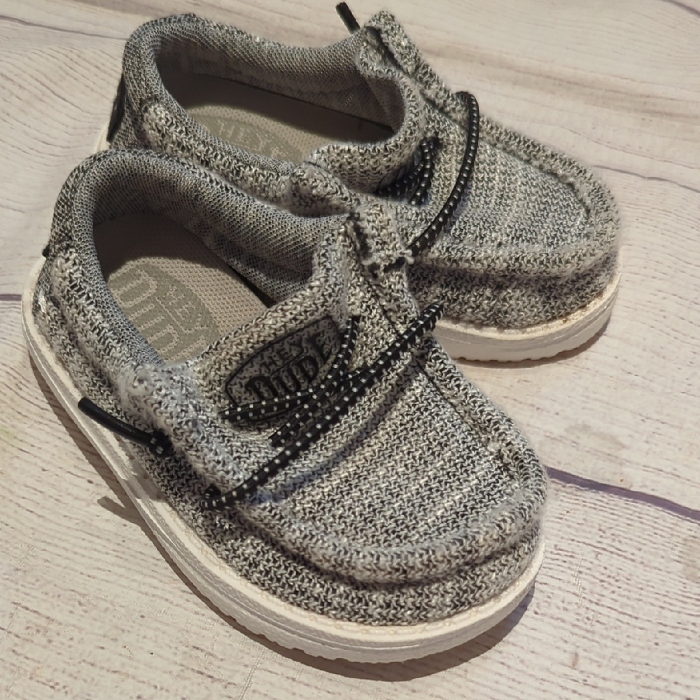Hey Dude Kids Gray Moccasins